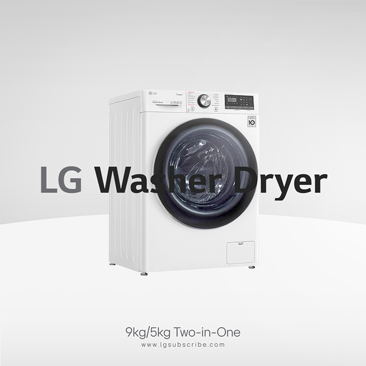 LG Washer Dryer Two-in-One Laundry Machine FV1209D4W